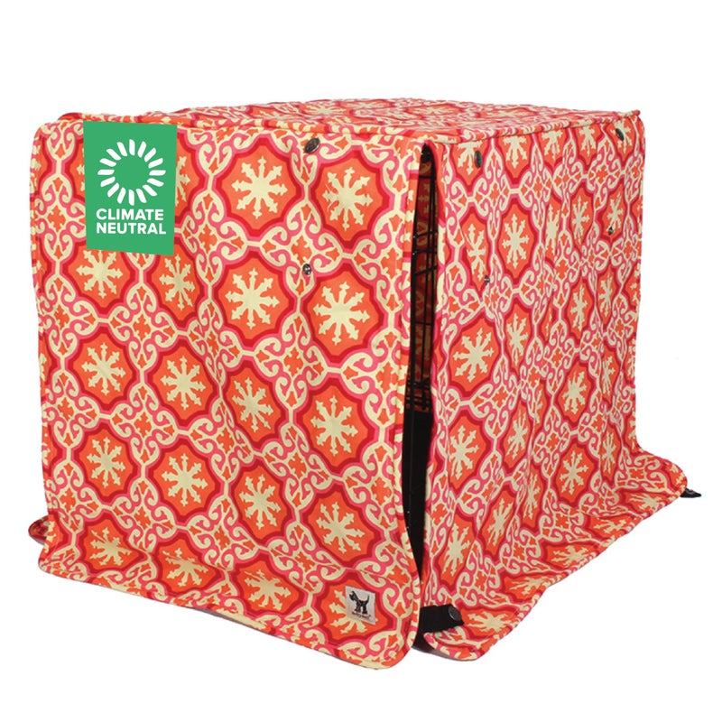 Molly Mutt Papillon Dog Crate Cover, 100% Cotton Canvas Cover with 2 Roll-Up Panels, Ideal for Dog or Cat Crate, Durable, Washable, and Free of Harmful Chemicals, 30" x 21" x 24" - Image 1
